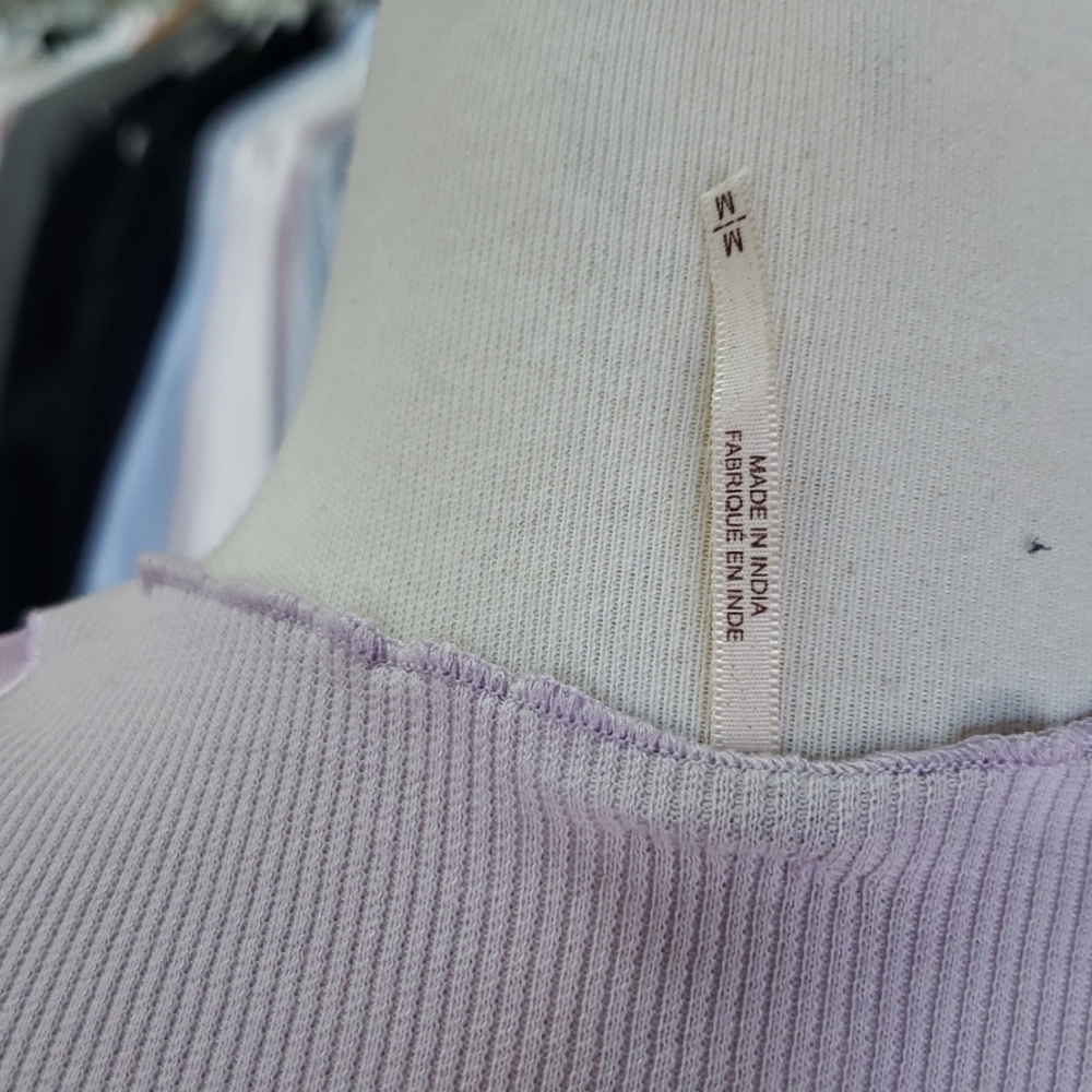 NWOT Free People Daniella Lace Top Lilac Medium - Picture 5 of 6